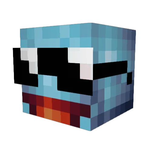 ViLEsh Minecraft avatar head, 3D render
