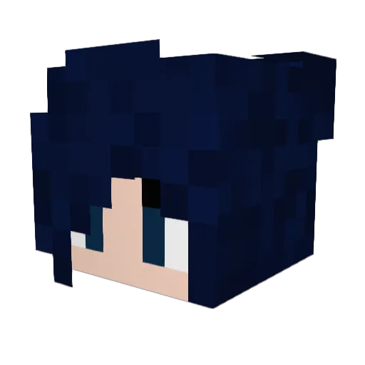 ViLeggo Minecraft avatar head, 3D render