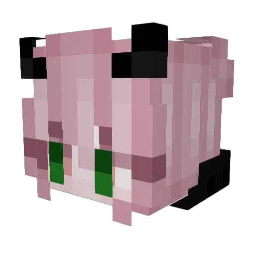 ViLov3 Minecraft avatar head, 3D render