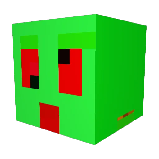 ViPVort3x Minecraft avatar head, 3D render