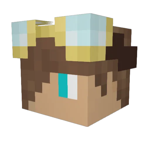 ViS_Majenix Minecraft avatar head, 3D render