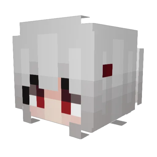ViViE_ Minecraft avatar head, 3D render