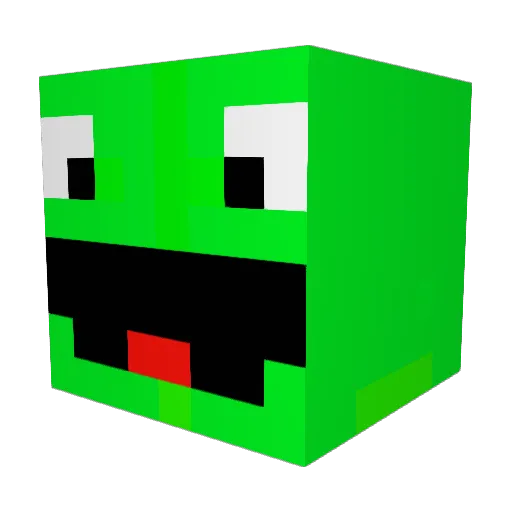 ViVonTM Minecraft avatar head, 3D render