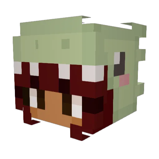 Vi_tanya Minecraft avatar head, 3D render