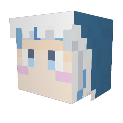 Via1222 Minecraft avatar head, 3D render