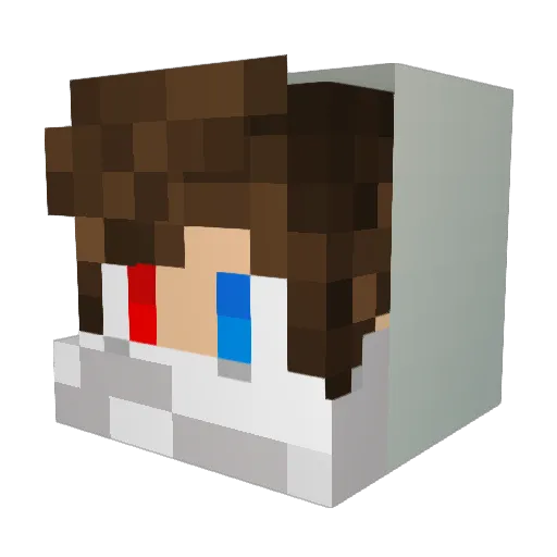 ViaEtVeritas Minecraft avatar head, 3D render