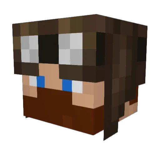 ViaMCP Minecraft avatar head, 3D render