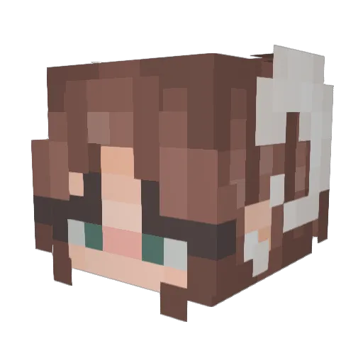 ViaOT Minecraft avatar head, 3D render