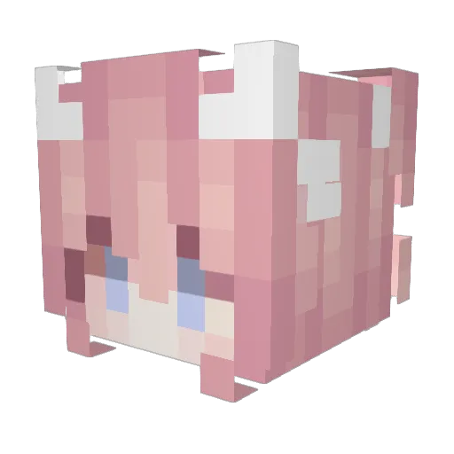 Viadasso Minecraft avatar head, 3D render