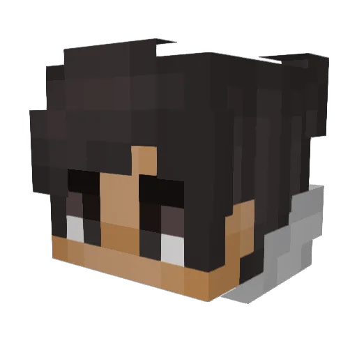 ViaeN Minecraft avatar head, 3D render