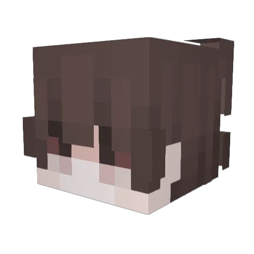 Viaf Minecraft avatar head, 3D render