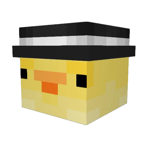 Viai Minecraft avatar head, 3D render