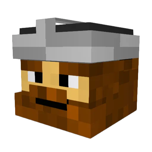 Vialer Minecraft avatar head, 3D render
