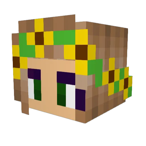 Viana77 Minecraft avatar head, 3D render