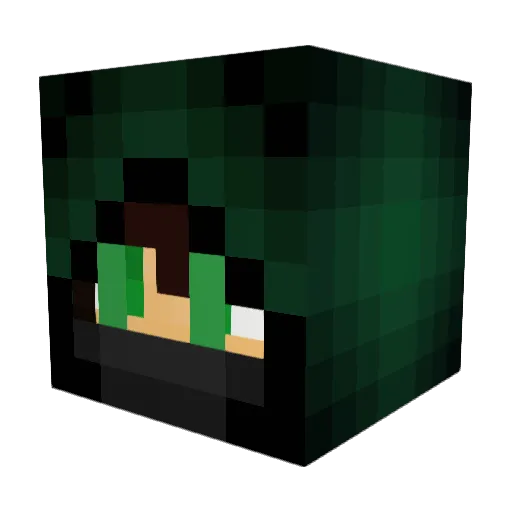 Vianoro Minecraft avatar head, 3D render
