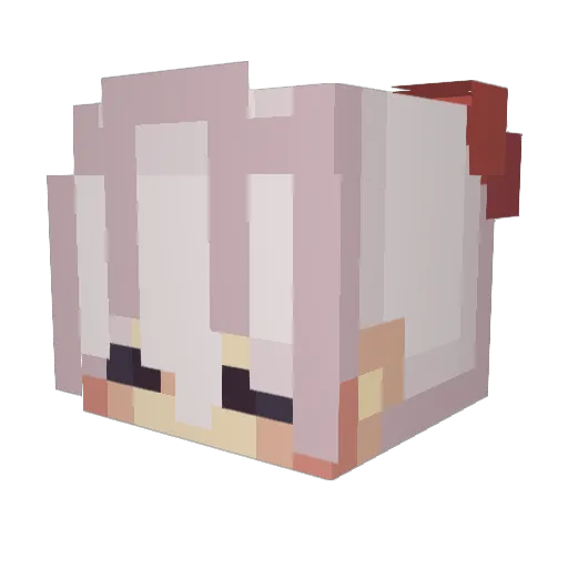 Vianqq Minecraft avatar head, 3D render