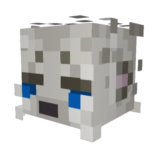Viar6 Minecraft avatar head, 3D render
