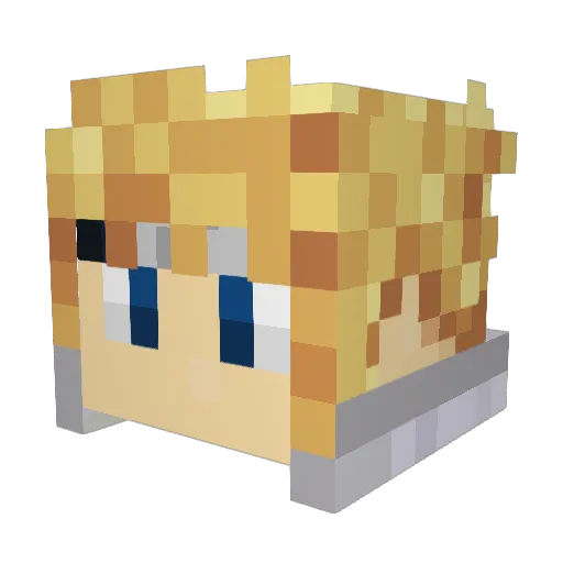 Viarnes Minecraft avatar head, 3D render