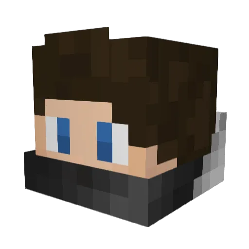 Vibb Minecraft avatar head, 3D render