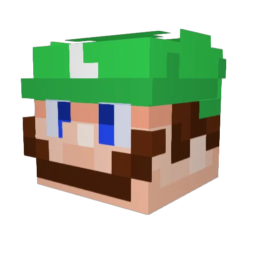 Vibbing Minecraft avatar head, 3D render