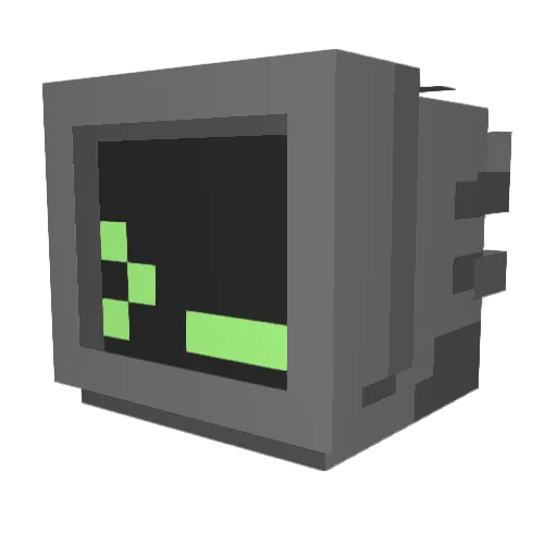VibeCode Minecraft avatar head, 3D render