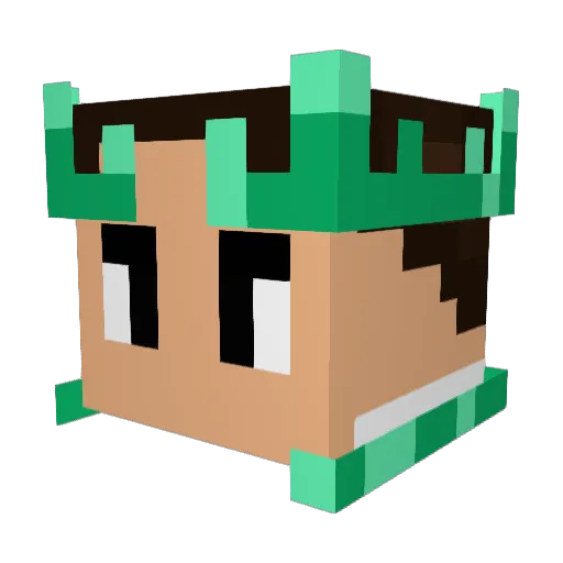 VibePriest Minecraft avatar head, 3D render