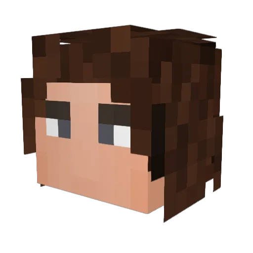 VibeTeken Minecraft avatar head, 3D render