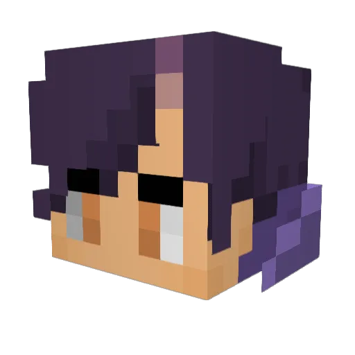 Vibe_2 Minecraft avatar head, 3D render
