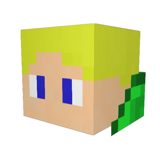 Vibence22 Minecraft avatar head, 3D render