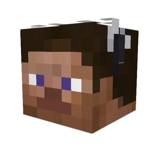 Viberia Minecraft avatar head, 3D render