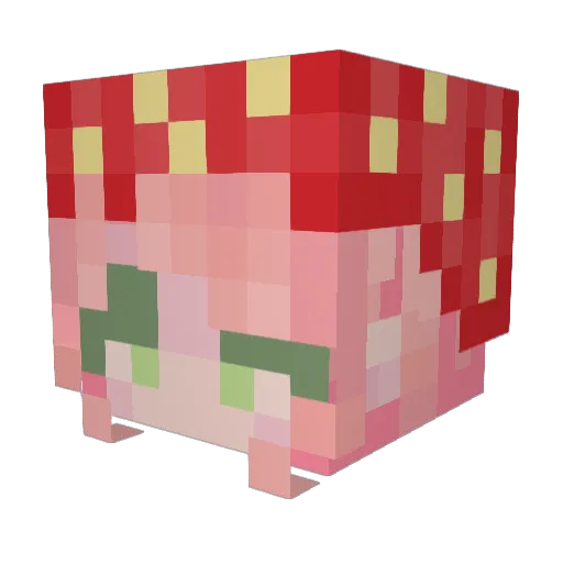 Viberlon Minecraft avatar head, 3D render