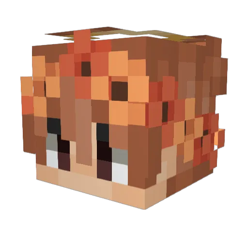Vibery_ Minecraft avatar head, 3D render