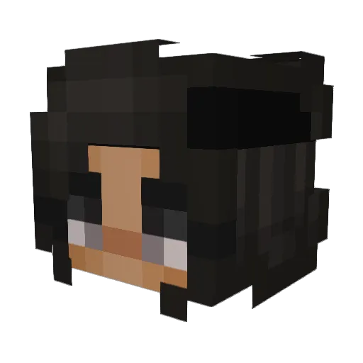 Vibesel Minecraft avatar head, 3D render