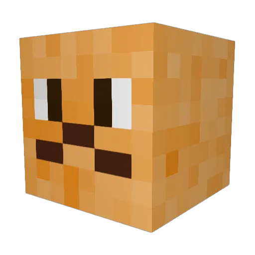 Vibetrain08 Minecraft avatar head, 3D render
