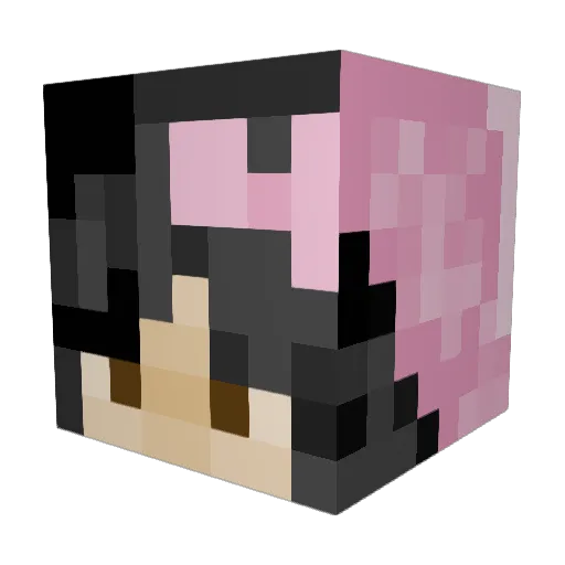 Vibewithlea Minecraft avatar head, 3D render