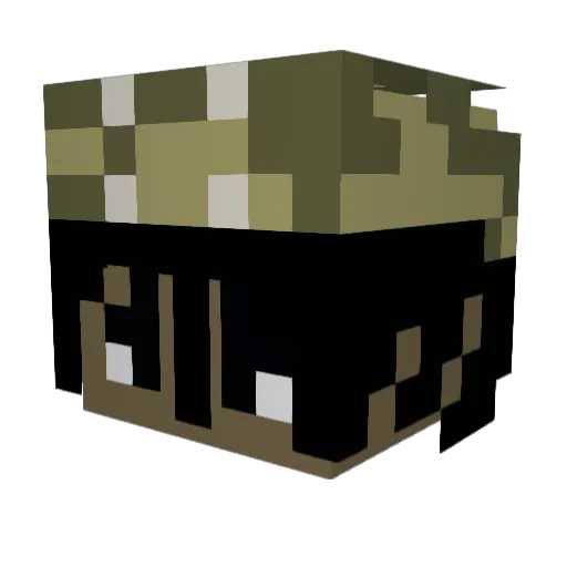 VibezDEO Minecraft avatar head, 3D render
