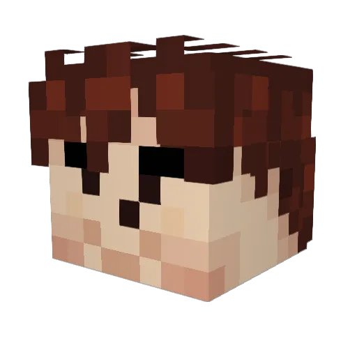 Vibinski Minecraft avatar head, 3D render