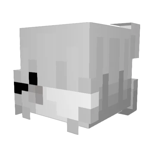Vibioo Minecraft avatar head, 3D render