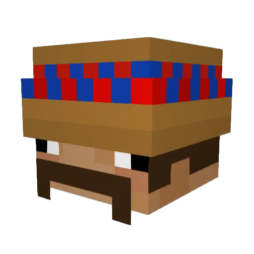 Vibrant93 Minecraft avatar head, 3D render