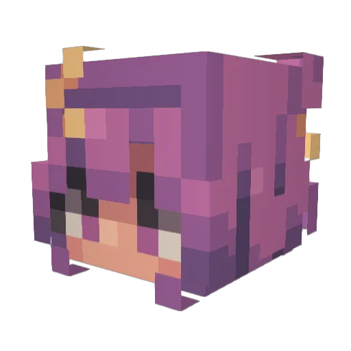 VibrantAmethyst Minecraft avatar head, 3D render