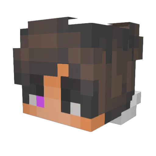 VibrantMC_ Minecraft avatar head, 3D render
