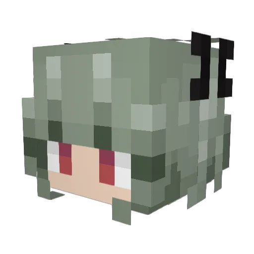 Vibrant_Rose Minecraft avatar head, 3D render