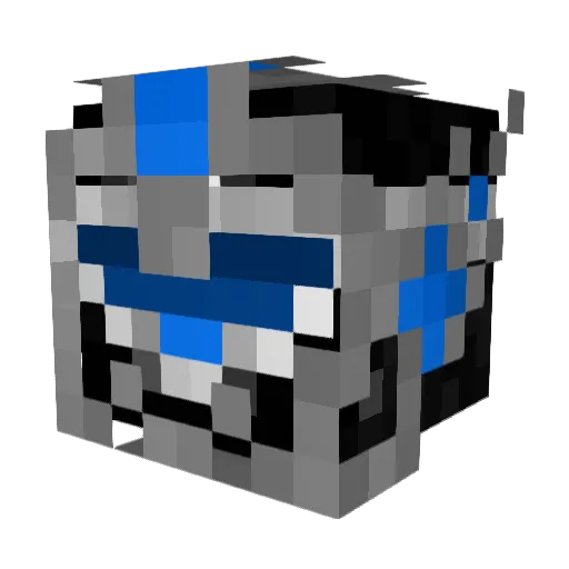 Vibrocostus Minecraft avatar head, 3D render