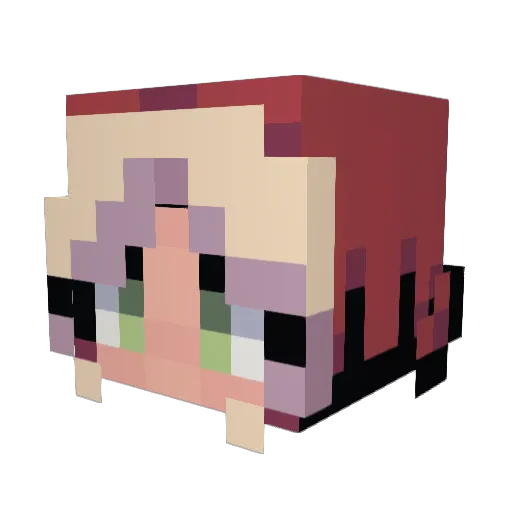 Vic0619 Minecraft avatar head, 3D render