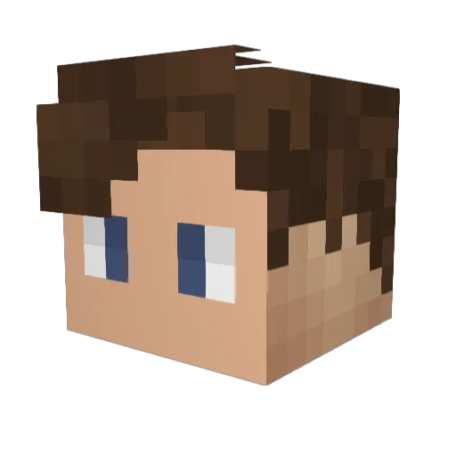 Vic1414 Minecraft avatar head, 3D render