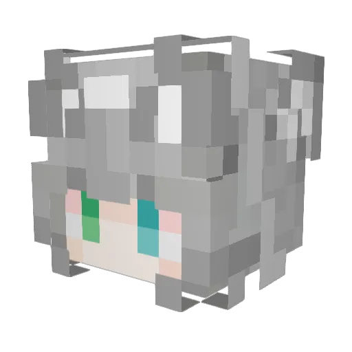 Vic2184 Minecraft avatar head, 3D render