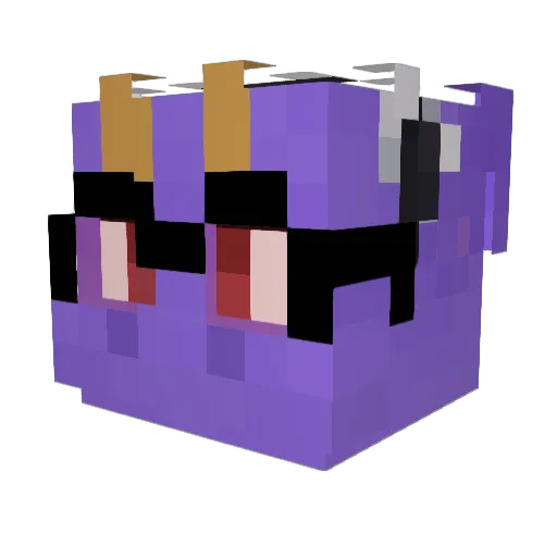 Vic4Vendetta Minecraft avatar head, 3D render