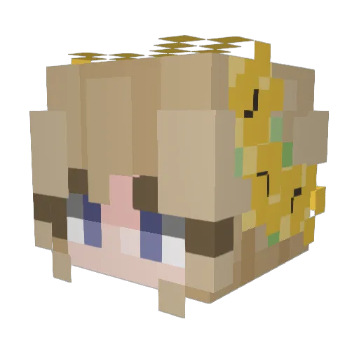 Vic58 Minecraft avatar head, 3D render