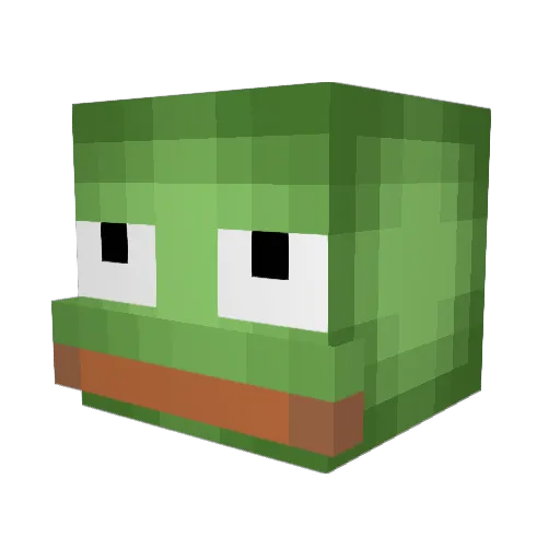 VicBRK Minecraft avatar head, 3D render