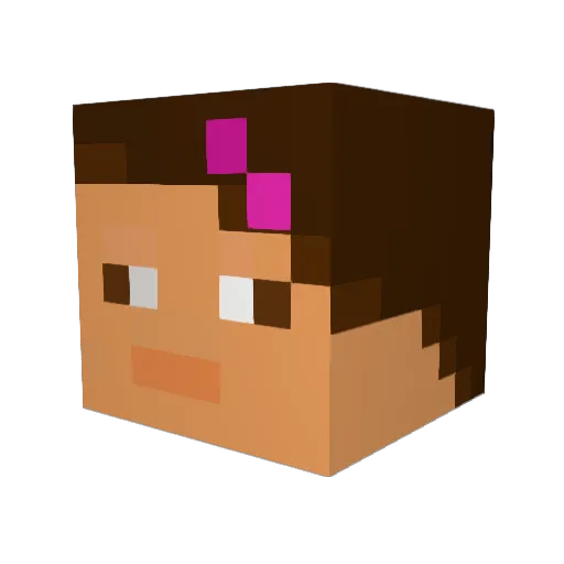 VicDaVinci Minecraft avatar head, 3D render